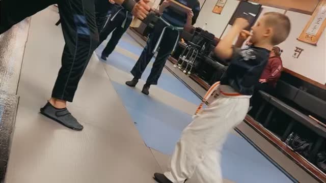 Christopher front kick board break