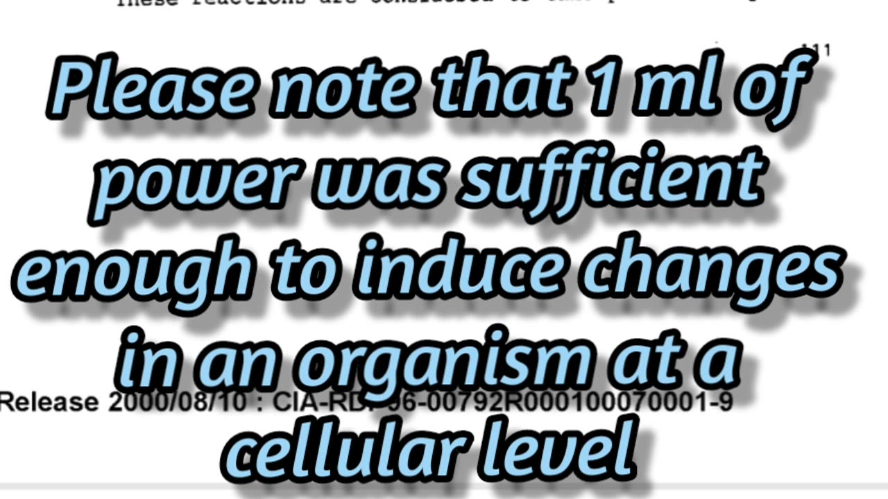 CIA Report on the Effects of sound frequency on Biological Organisms