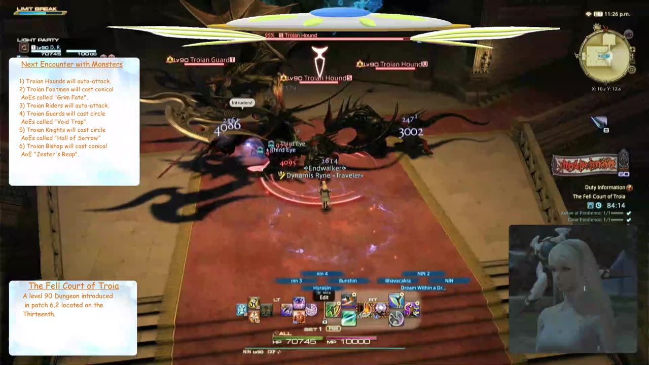 Final Fantasy 14: Endwalker, The Fell Court of Troia (Lvl 90 Dungeon)