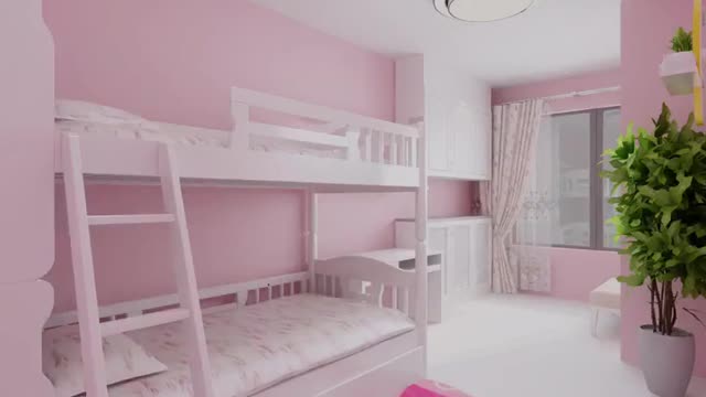 Decoration design of children's Pink Room