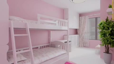 Decoration design of children's Pink Room