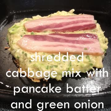Cabbage Bacon Pancakes