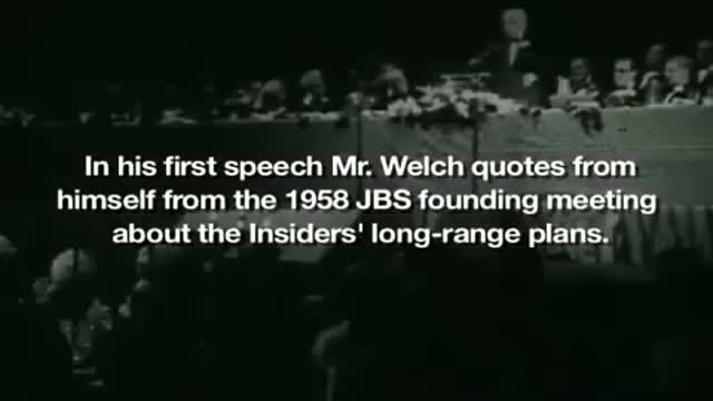 Damn! Robert Welch (John Birch Society) called it in 1958!!!