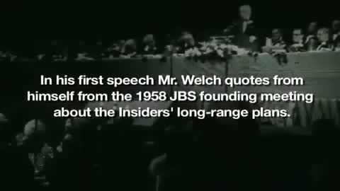 Damn! Robert Welch (John Birch Society) called it in 1958!!!