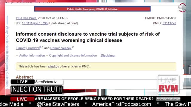 NEW VACCINE INFO - Expert Reveals Injected People May Be 'Primed For Death'