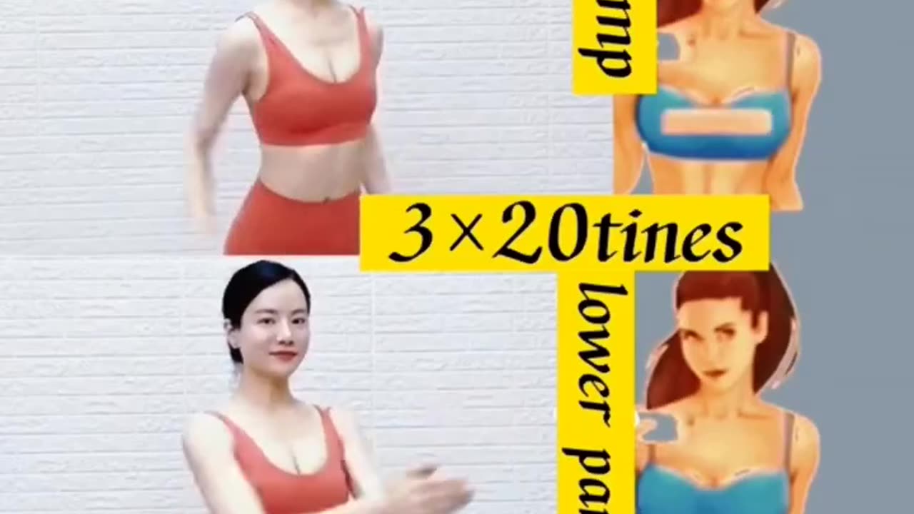 Woman breat exercise