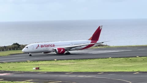 Departure Avianca Dreamliner 4K in Ponta Delgada, Sao Miguel Azores Portugal 09.12.24 #planespotting