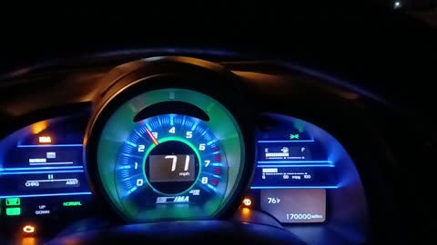 170,000 mile mark on CR-z at 71 mph