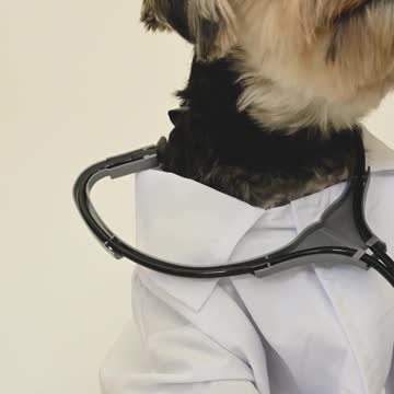 Dog Wearing a Doctor a Doctor FUNNY WITH WORLD22