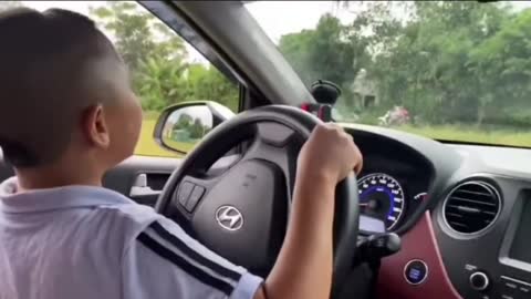 I am practicing driving a car