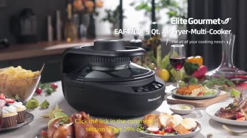 Elite gourmet air fryer multi cooker