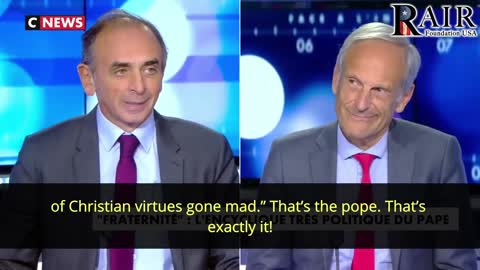 Eric Zemmour: ‘Pope Francis is an Enemy of Europe – He transformed the Vatican into an NGO’