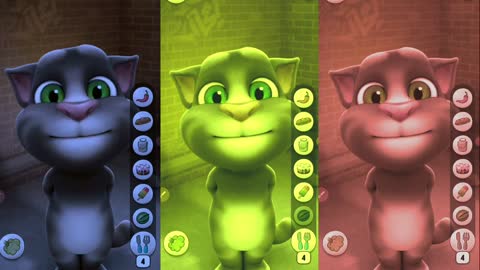 My talking tom funny colors movement " Talking tom funny video "