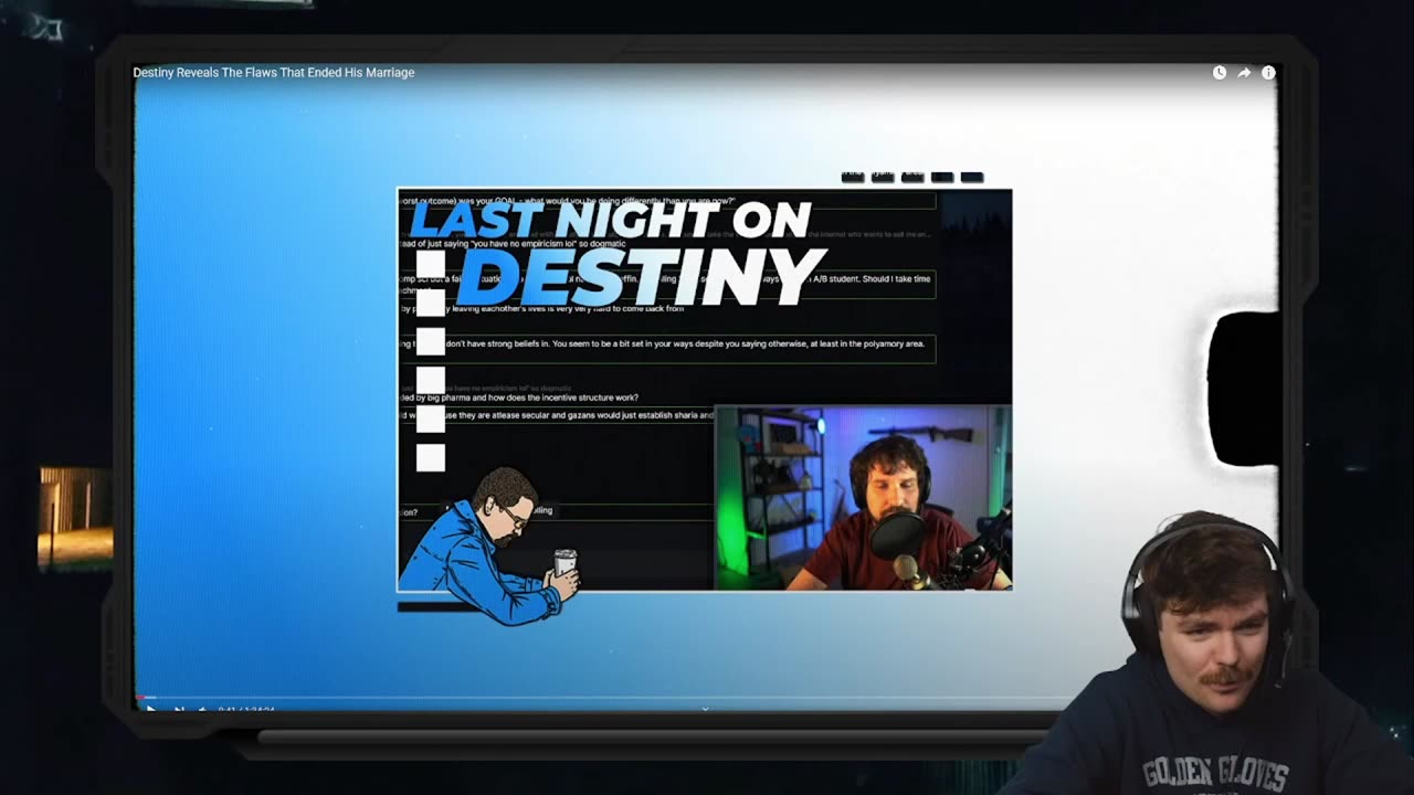 Nick Fuentes reacts to Destiny coping about his failing relationship