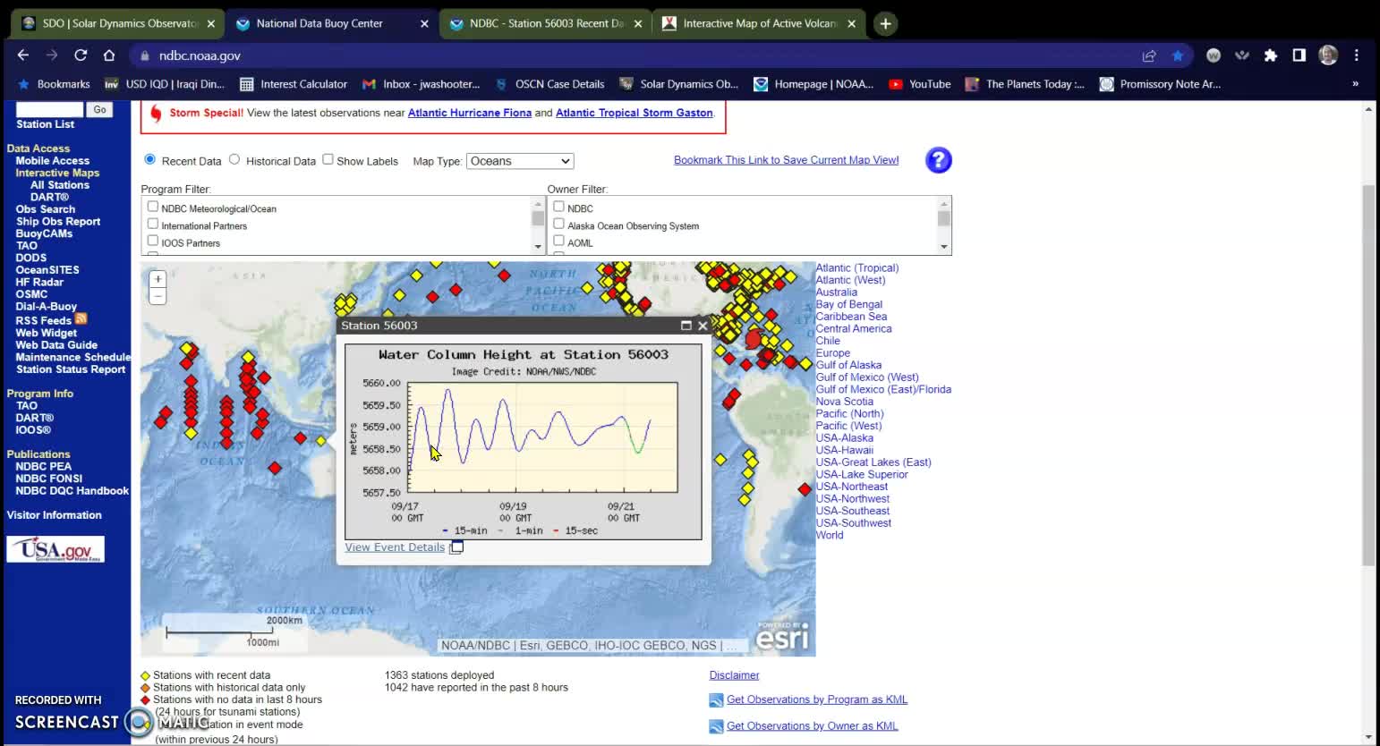 Tsnuami bouy near Australia, 2 Earthquakes near it, Solar Weather update 09-21-22