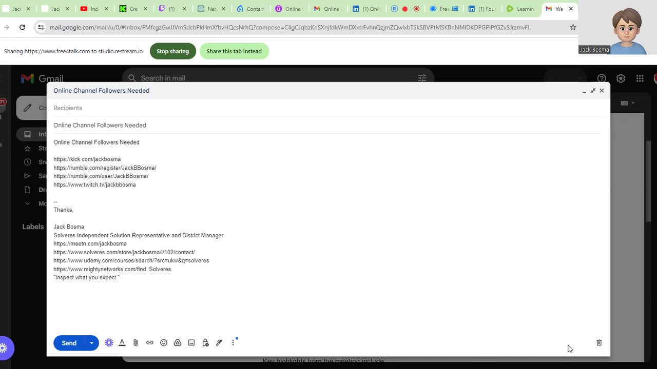 Online Channel Followers Needed
