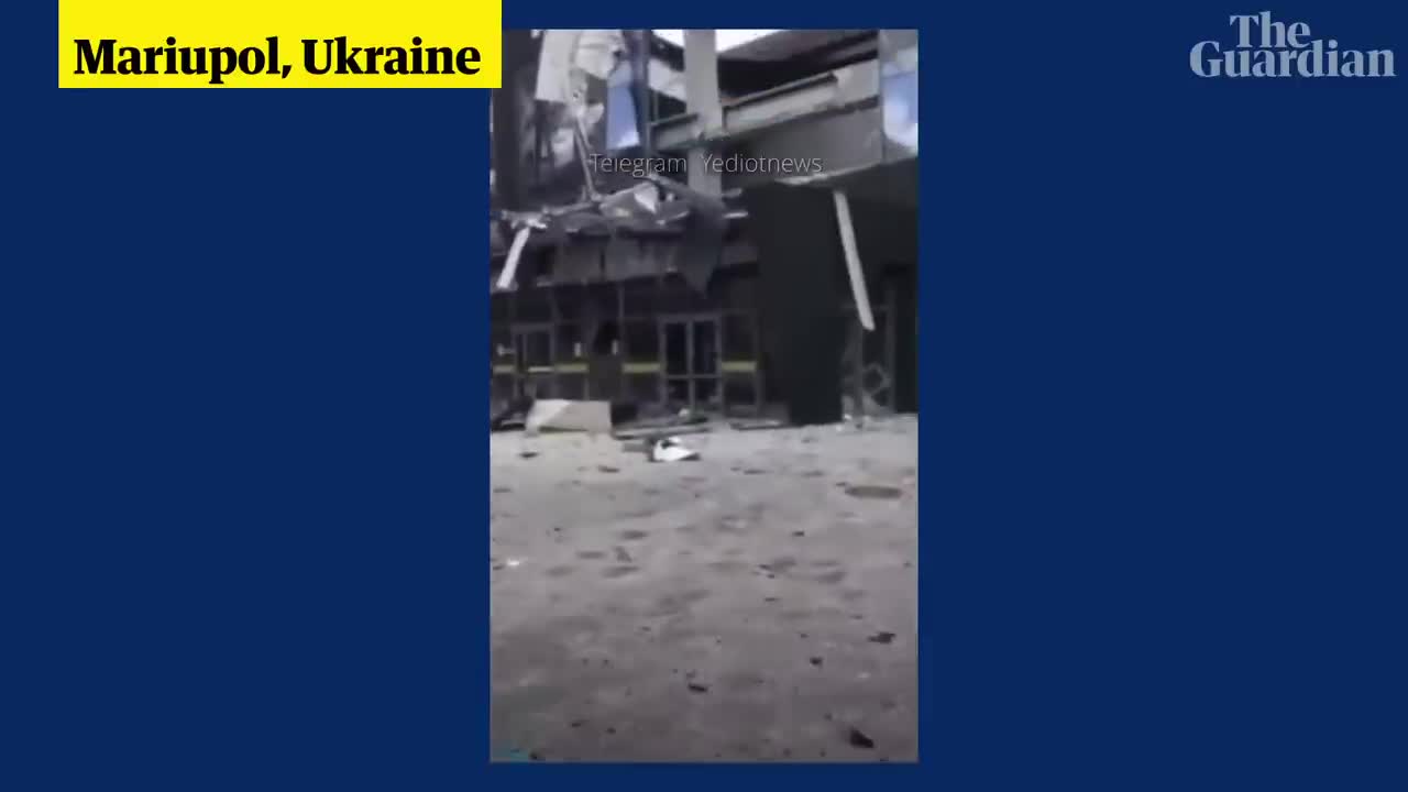 Mariupol theatre and swimming pool where civilians sheltered lie in ruins