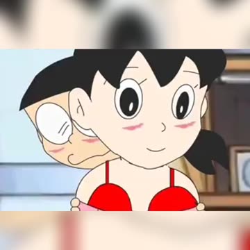 Nobita and Suzuka After shooting..