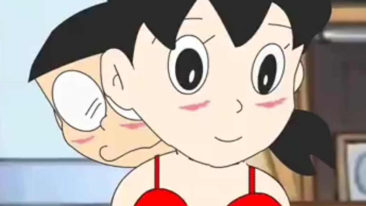 Nobita and Suzuka After shooting..