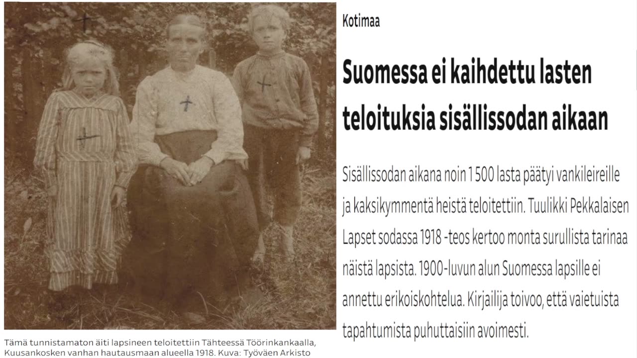 Tuulikki Pekkalainen ja Nadja Nowak keskustelevat teoksesta Lapset sodassa 1918