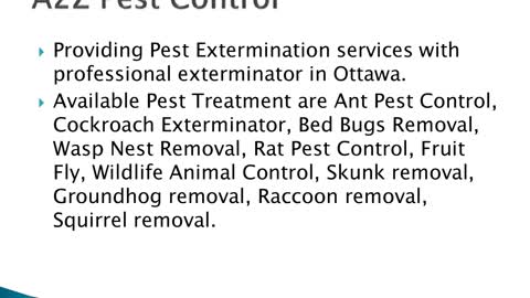 Pest Control Exterminator & Removal Treatment Company in Ottawa