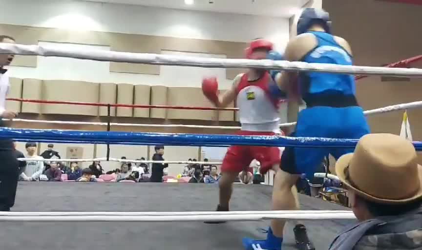 The man achieved his goal in a boxing match.