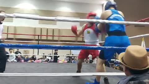 The man achieved his goal in a boxing match.