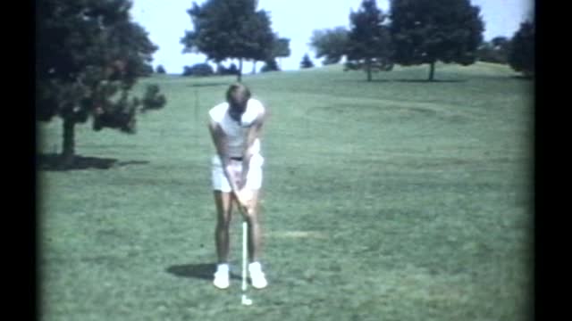 Brooke Shoffner Hitting Golf Balls 1972