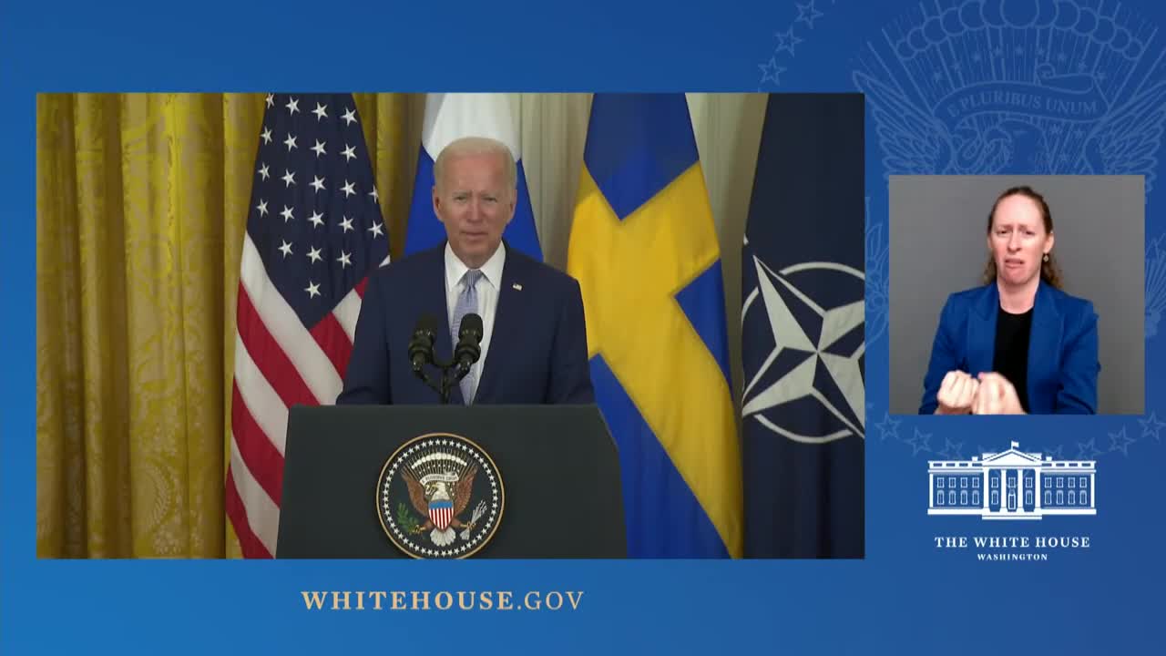 President Biden delivers remarks & signs the NATO ratification documents for Finland and Sweden