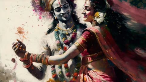 Radha Rani with her bhagvan Krishna ♥