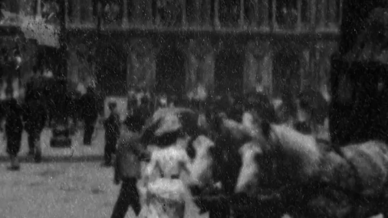 Panorama Of Place De l'Opera (1900 Original Black & White Film)