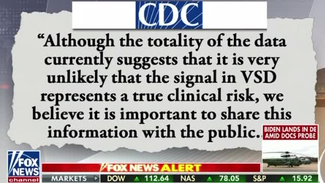 CDC release report of booster issues.