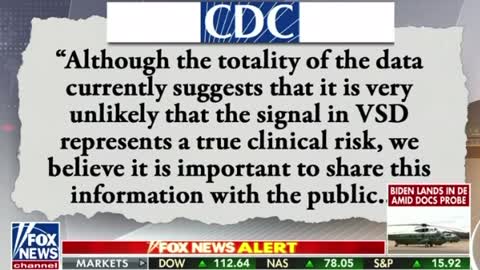 CDC release report of booster issues.
