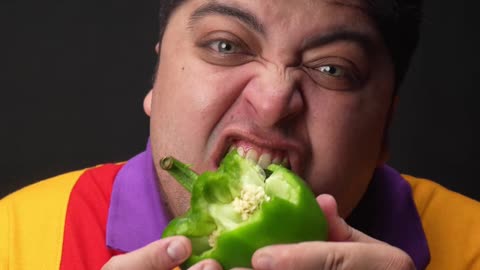 Eating Challenge | ASMR ||eating peas, bittergroud, green pepper, cherries|| EDDY ASMR