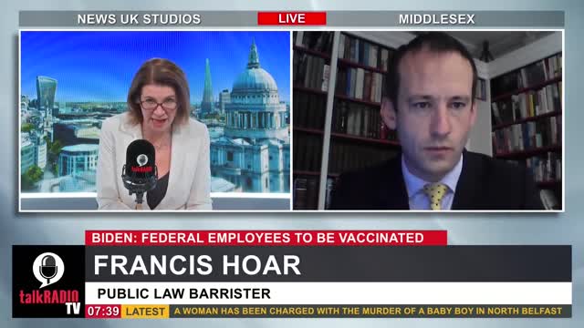 Barrister discusses law around 'forced' medical treatments - 2 Aug 2021