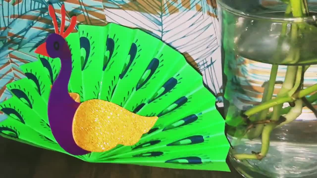 Paper create for kids/Easy make ideas/ Paper peacock craft