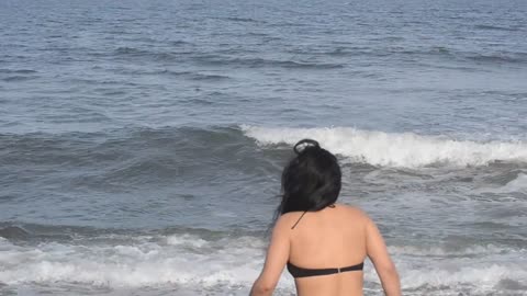 I am alone with the immense sea