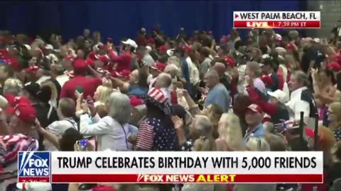 President Trump- this is the biggest birthday party I’ve ever had