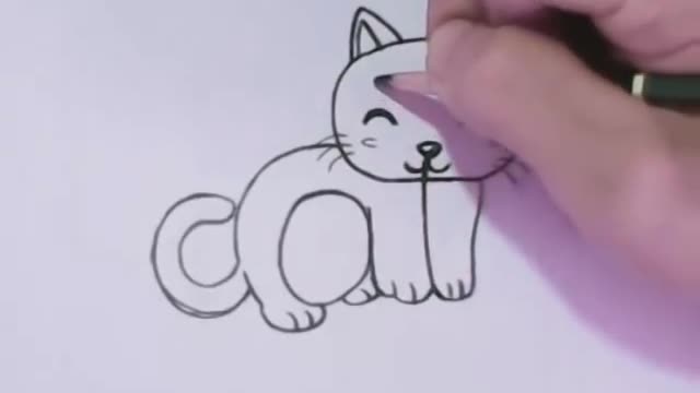 Words Cat Turns Into a Cartoon Cat