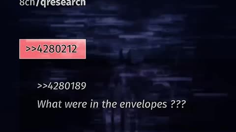 Envelopes? Our promise to counter - Q