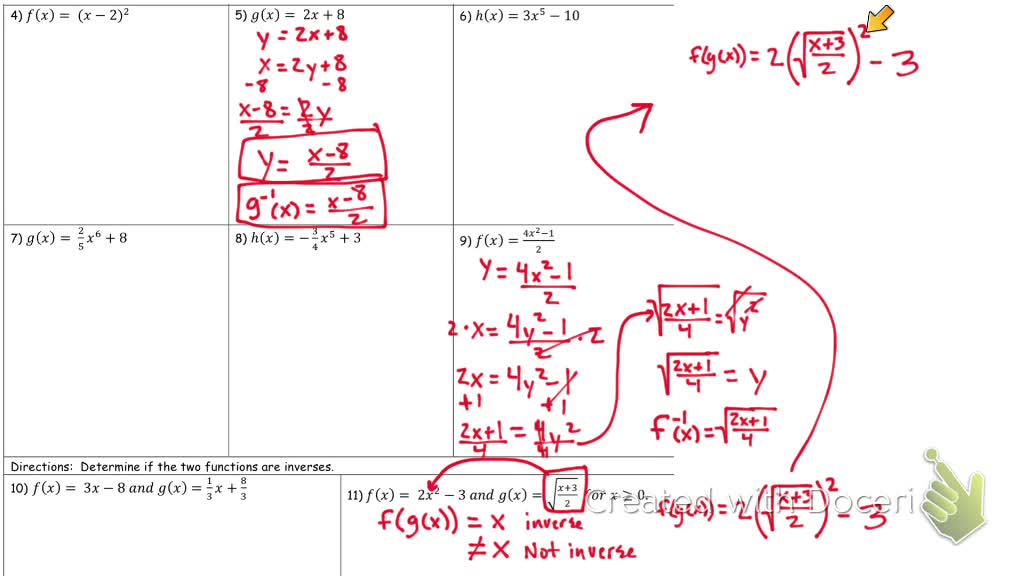 Inverse Functions part 2