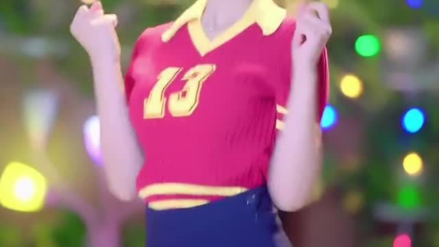 Beautiful girl dancing with the music