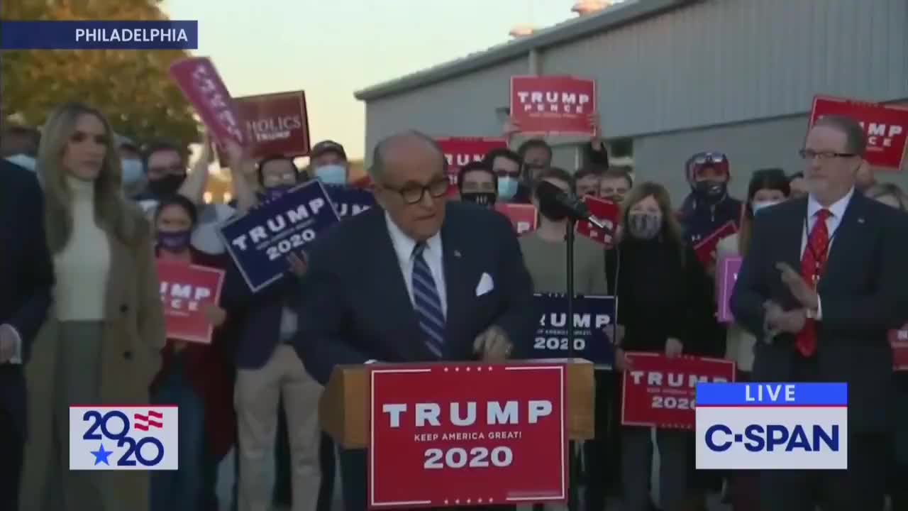 Rudy talks about voter fraud from Philadelphia.
