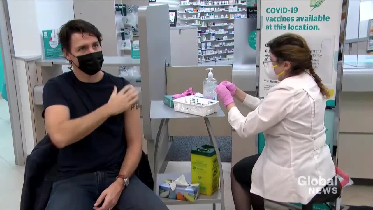 Canadian Prime Minister Justin Trudeau received his booster dose of the COVID-19 vaccine