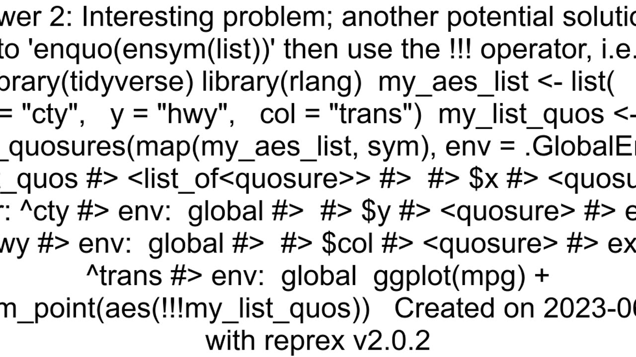 Define ggplot2 aesthetics from a list programatically without aes_string