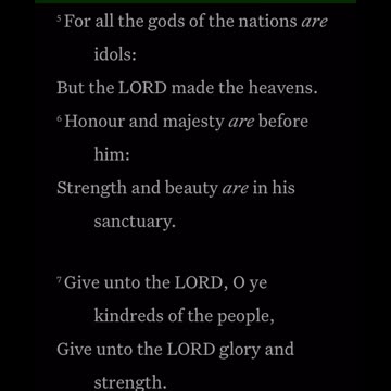 Morning Prayer 360: Psalm 96:4