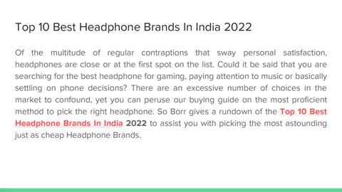 Top 10 Best Headphone Brands In India 2022