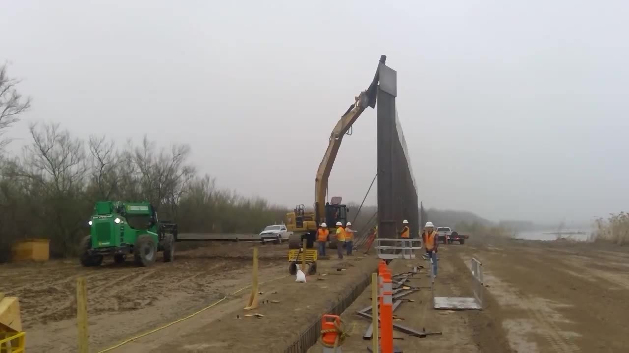 Gov Greg Abbott on Twitter- Texas border wall construction is ongoing in Maverick County.