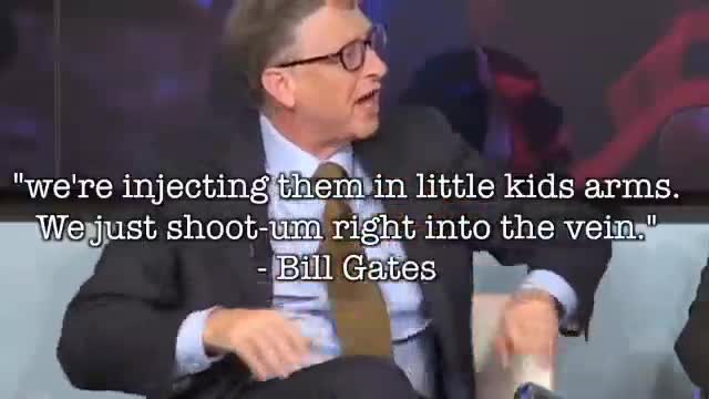 Bill Gates: "Spariamo organismi geneticamente modificati ai bambini piccoli direttamente in vena"