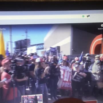 Walkaway rally at CNN's headquarters.